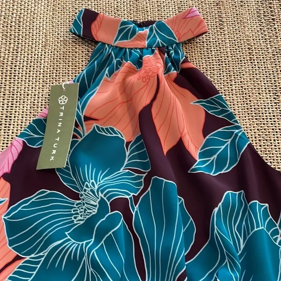 TRINA TURK Sunglasses Tiered Sleeveless Maxi Dress Size XS, NWT - Picture 9 of 15